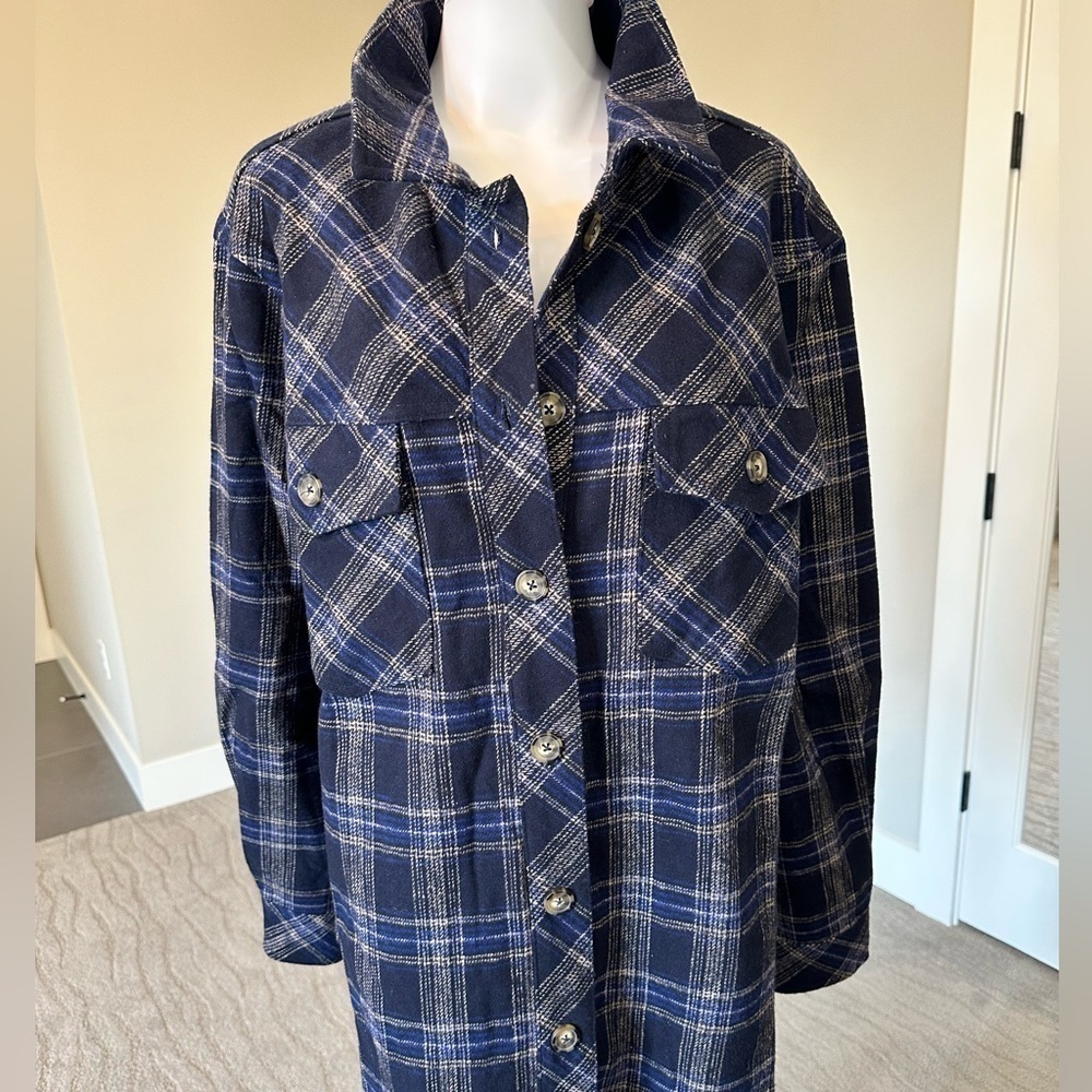 Sanctuary Women’s  100% Cotton Shacket NWOT Size M